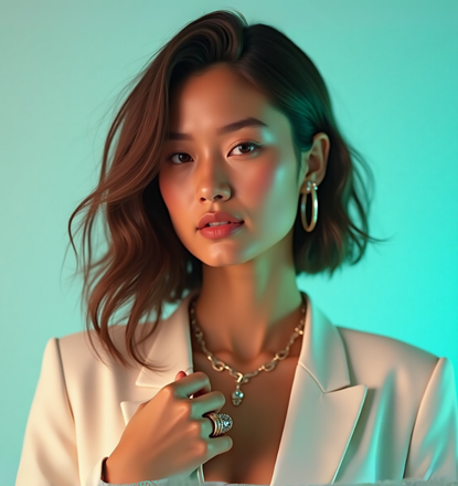 Modern Girl with Jewellery